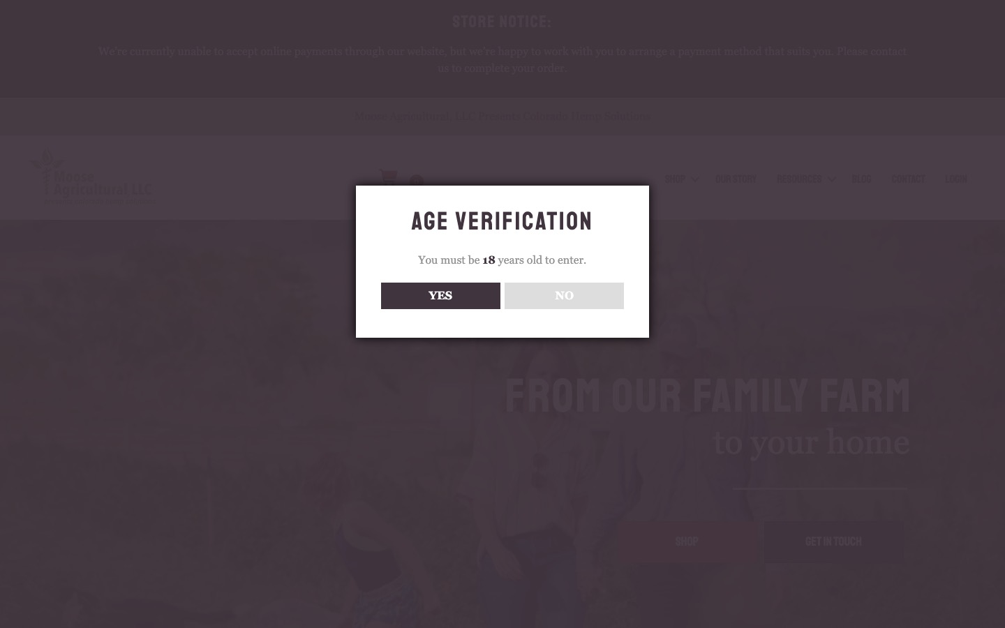 The current homepage